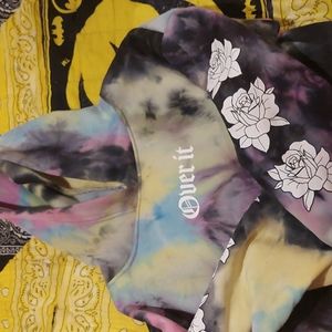 Cropped tye dye hoodie